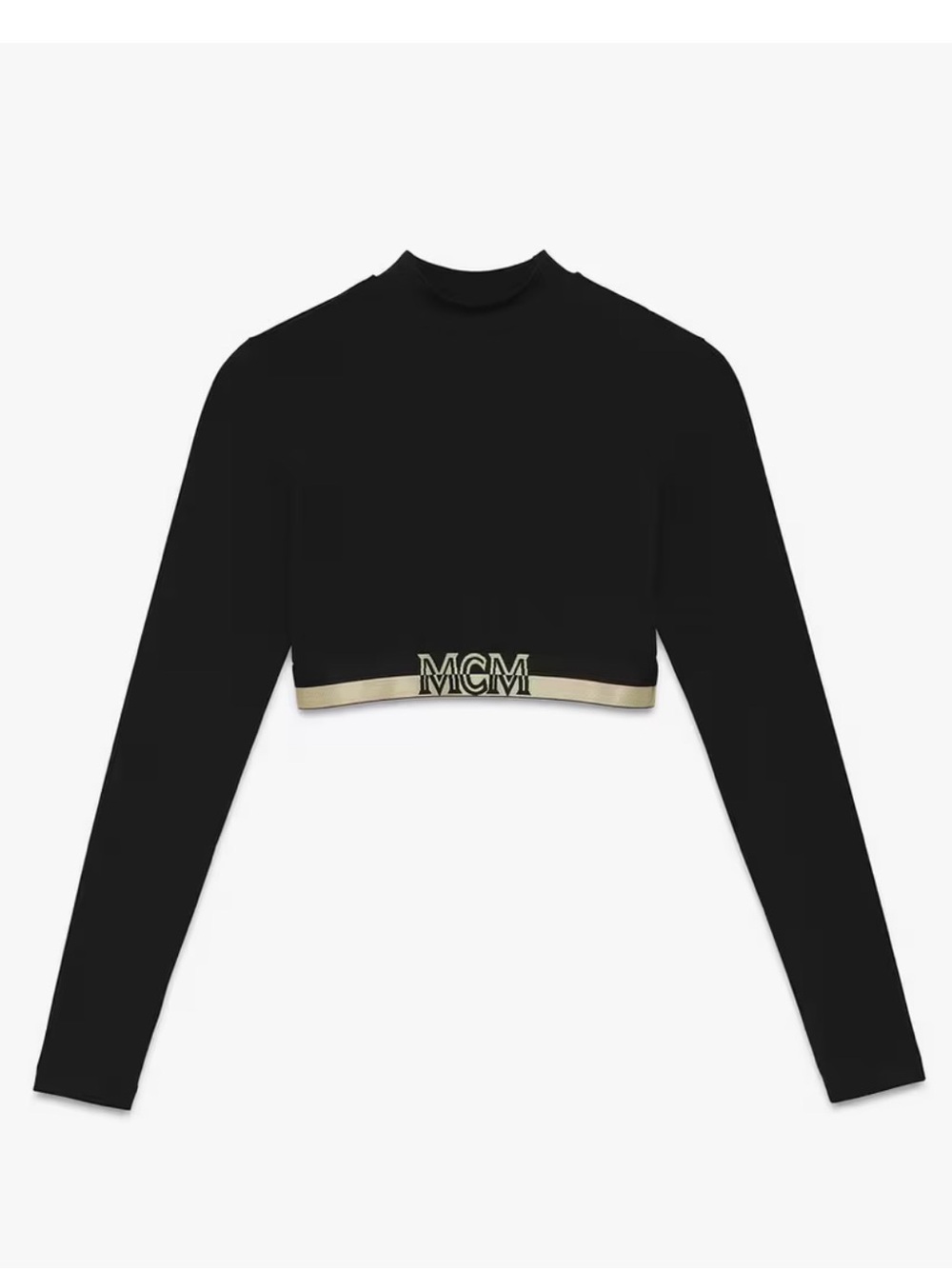 MCM Worldwide long-sleeve crop top